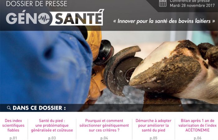 Couverture dossier de presse GénoSanté du 28 novembre 2017